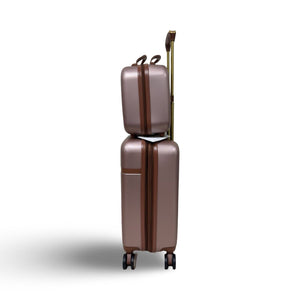 PUÍCHE Jewel Carry-on Cosmetic Luggage, Set of 2 – Rose Gold