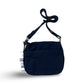 TRAVELON Courier Navy Blue Anti-Theft Saddle Crossbody Bag