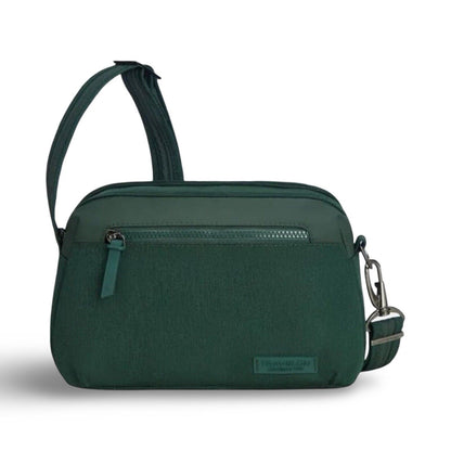 TRAVELON Anti-Theft Metro Dome Crossbody Bag in Forest Heather