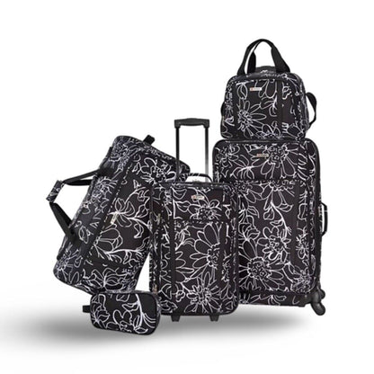 TAG Freehold 5-Piece Softside Spinner Luggage Set - Illustrated Floral