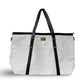 BADGLEY MISCHKA Anna XL Faux Leather Tote Weekender Travel Bag - White