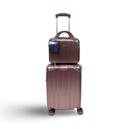 American Green Travel Melrose S Carry-on Vanity Luggage, Set of 2– Rose Gold