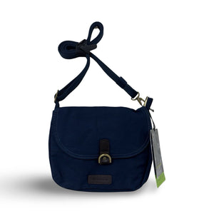 TRAVELON Courier Navy Blue Anti-Theft Saddle Crossbody Bag