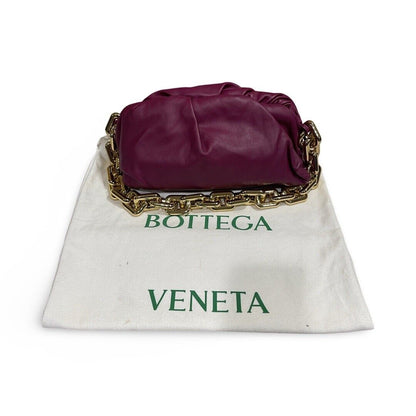 Bottega Veneta Teen Chain Leather Pouch – Bordeaux