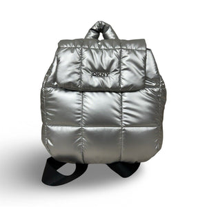 DKNY Giania Backpack, NWT Silver with Black