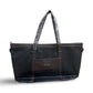 BADGLEY MISCHKA Anna XL Faux Leather Tote Weekender Travel Bag- Black