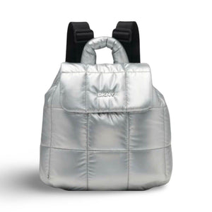 DKNY Giania Backpack, NWT Silver with Black