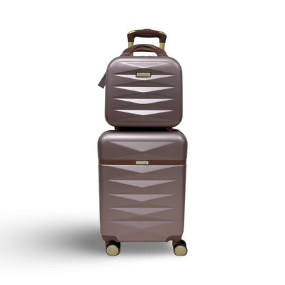 PUÍCHE Jewel Carry-on Cosmetic Luggage, Set of 2 – Rose Gold