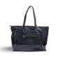 BADGLEY MISCHKA Rose XL Leather Tote Weekender Carry-On- Black