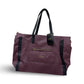 Badgley Mischka Rose XL Leather Tote Weekender Carry-On - Red Wine