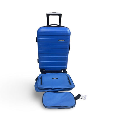 TRAVELERS CLUB Austin 3 Piece Hardside Luggage Set  - BLUE