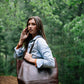 Juneau Leather Tote w/ Pocket